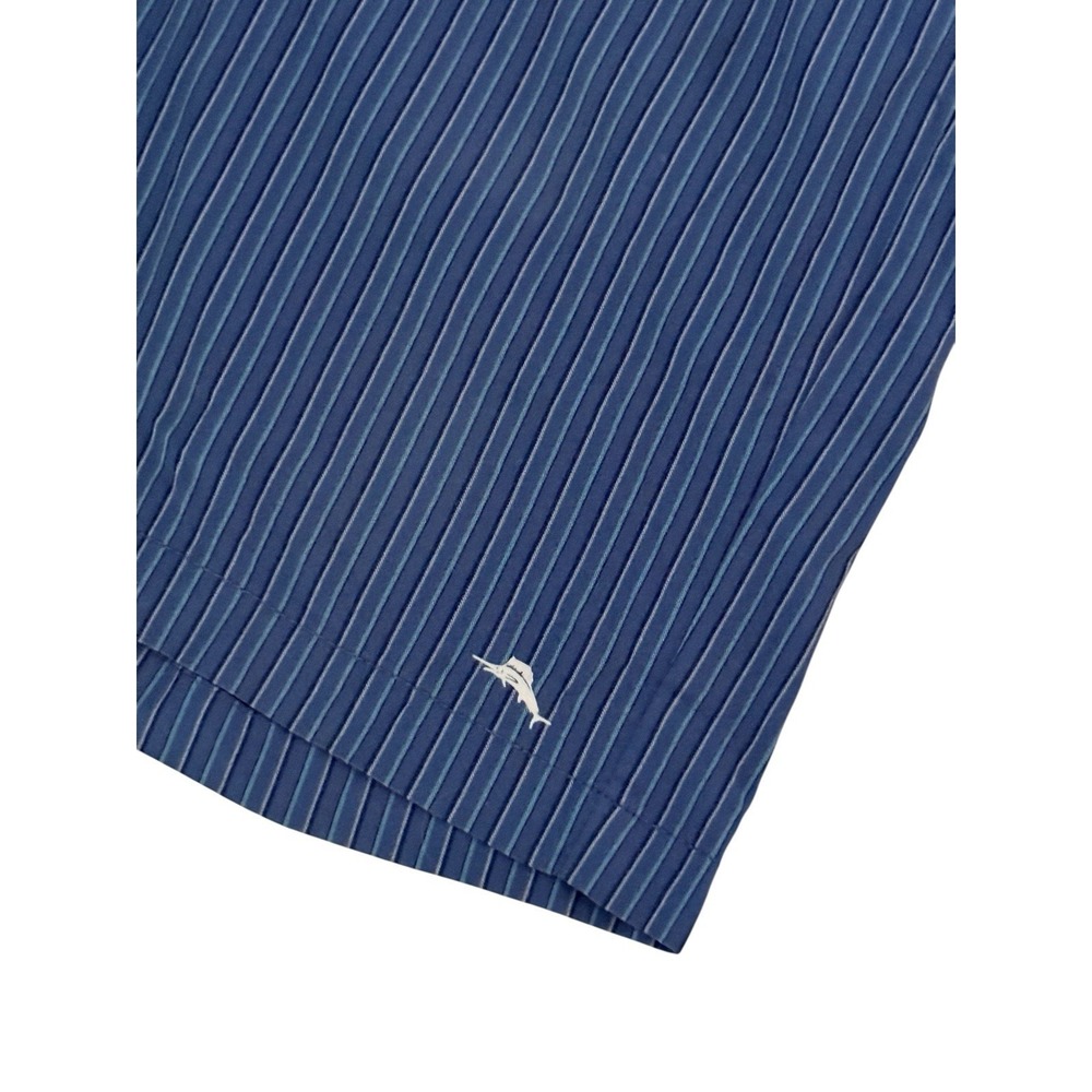 Tommy Bahama Mens 38/40 Navy Blue Striped Stretch Summer Outdoor Shorts